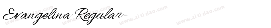 Evangelina Regular字体转换